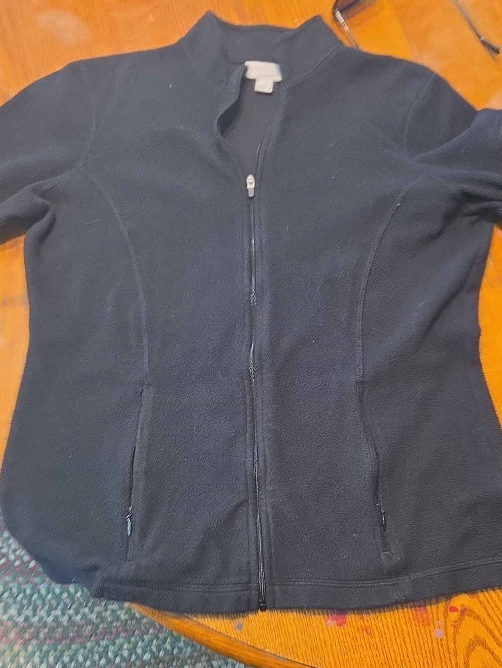 L.L. Bean Women’s Black Full-Zip Teddy Fleece Jacket